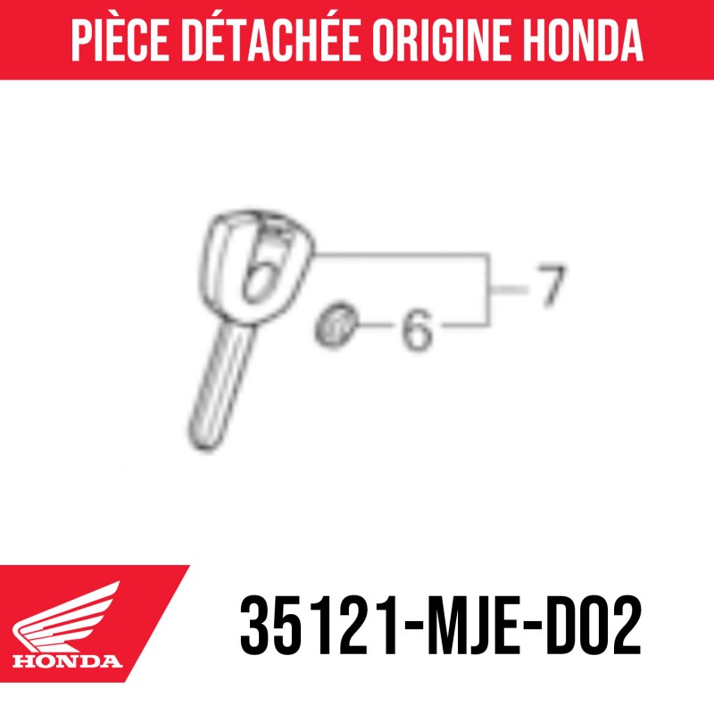 35121-MJE-D02 : Honda Original Key Honda Hornet CB750