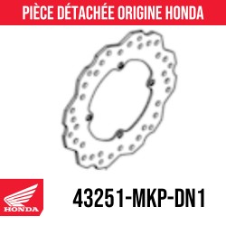 43251-MKP-DN1 : Disco de freno trasero Honda Honda Hornet CB750