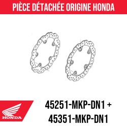 45251-MKP-DN1 + 45351-MKP-DN1 : Honda Satz Bremsscheiben vorne Honda Hornet CB750