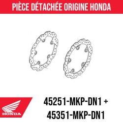 45251-MKP-DN1 + 45351-MKP-DN1 : Vordere Bremsenscheiben-Set Honda Honda Hornet CB750